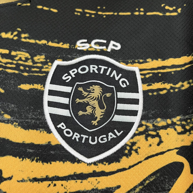 Camisa III Sporting | 24/25 Torcedor Nike - Preta e Dourada