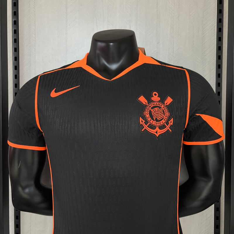 Camisa III Corinthians | 25/26 Jogador Nike - Preta e Laranja
