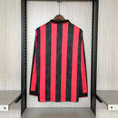 Camisa I Milan Retrô | 93/94 Lotto - Vermelha e Preta - Manga Longa