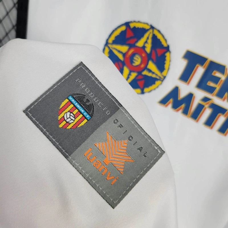 Camisa I Valencia Retrô | 99/00 Luanvi - Branca