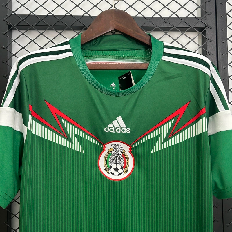 Camisa I México Retrô | 2014 Adidas - Verde Branca e Vermelha