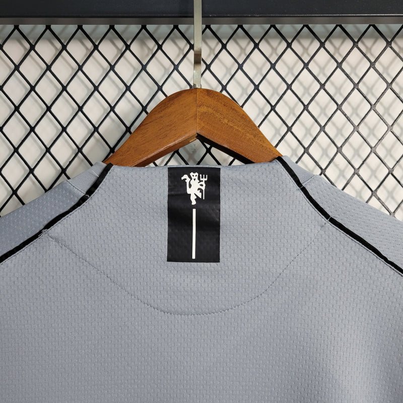 Camisa Goleiro Manchester United Retrô | 07/08 Nike - Cinza - Manga Longa