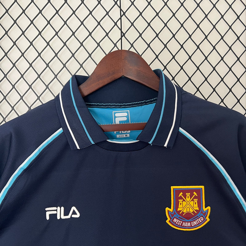 Camisa III West Ham Retrô | 99/01 Fila - Azul
