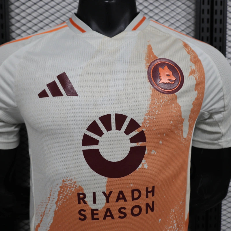 Camisa II Roma | 24/25 Modelo Jogador Adidas - Branca e Laranja