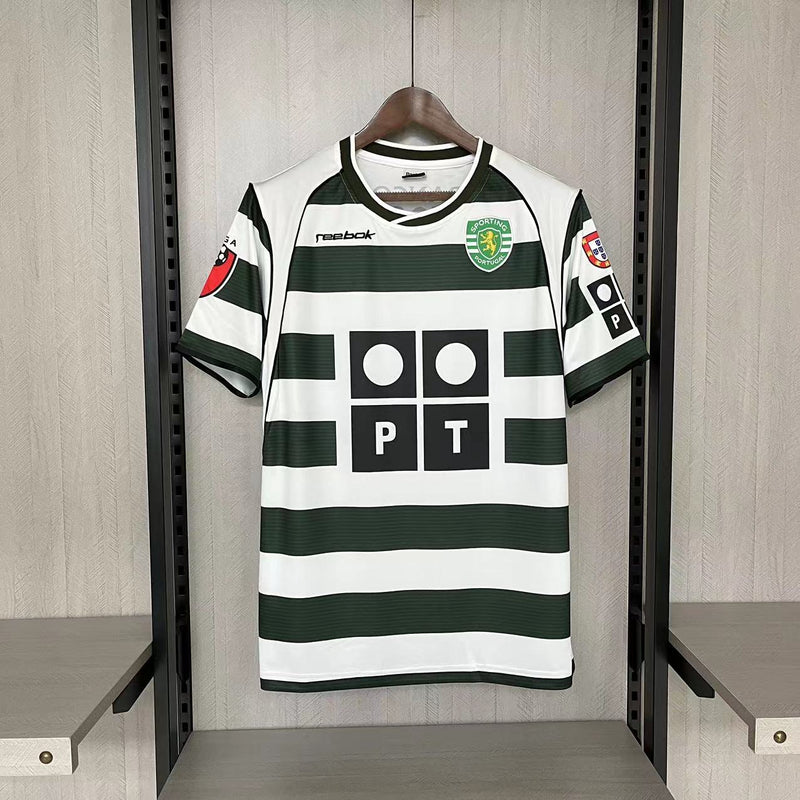 Camisa I Sporting Retrô | 01/03 Torcedor Reebok - Branca e Verde - C.Ronaldo