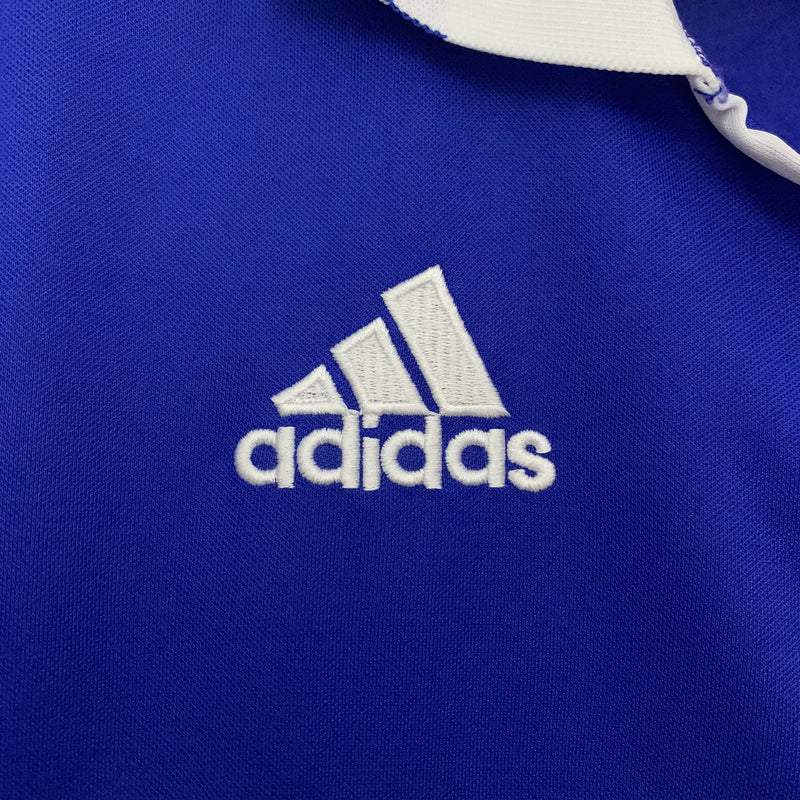 Camisa I Schalke 04 Retrô | 01/02 Adidas - Azul e Branca
