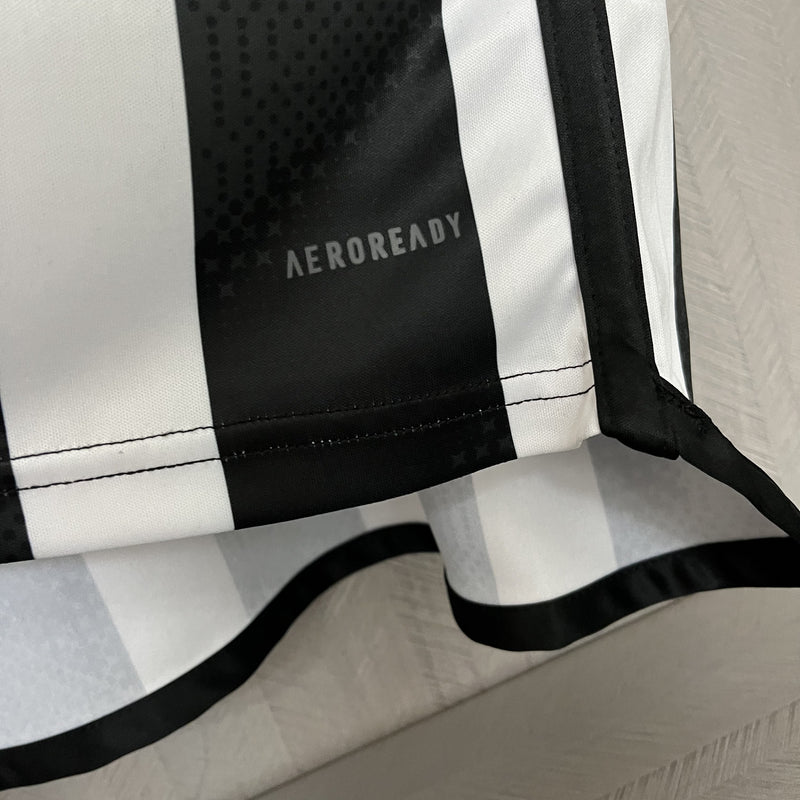 Camisa I Clube Atlético Mineiro | 24/25 Torcedor Adidas - Preta e branca (Patrocinios)