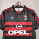 Camisa III Milan Retrô | 98/99 Adidas - Preta e Vermelha