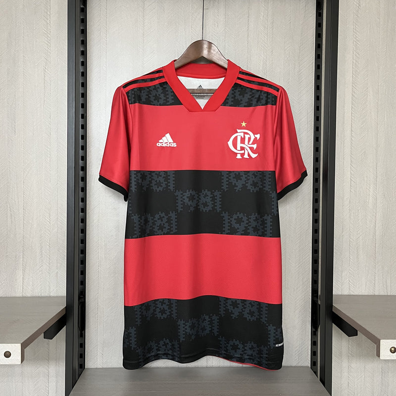 Camisa I Flamengo | 21/22 Torcedor Adidas - Vermelha e Preta