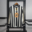 Camisa I Newcastle Retrô | 97/99 Adidas - Preta e Branca - Manga Longa