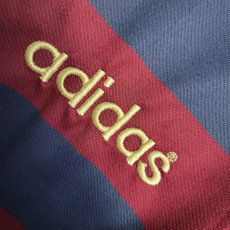 Camisa II Newcastle Retrô | 95/96 Adidas - Vermelha e Azul - Manga Longa